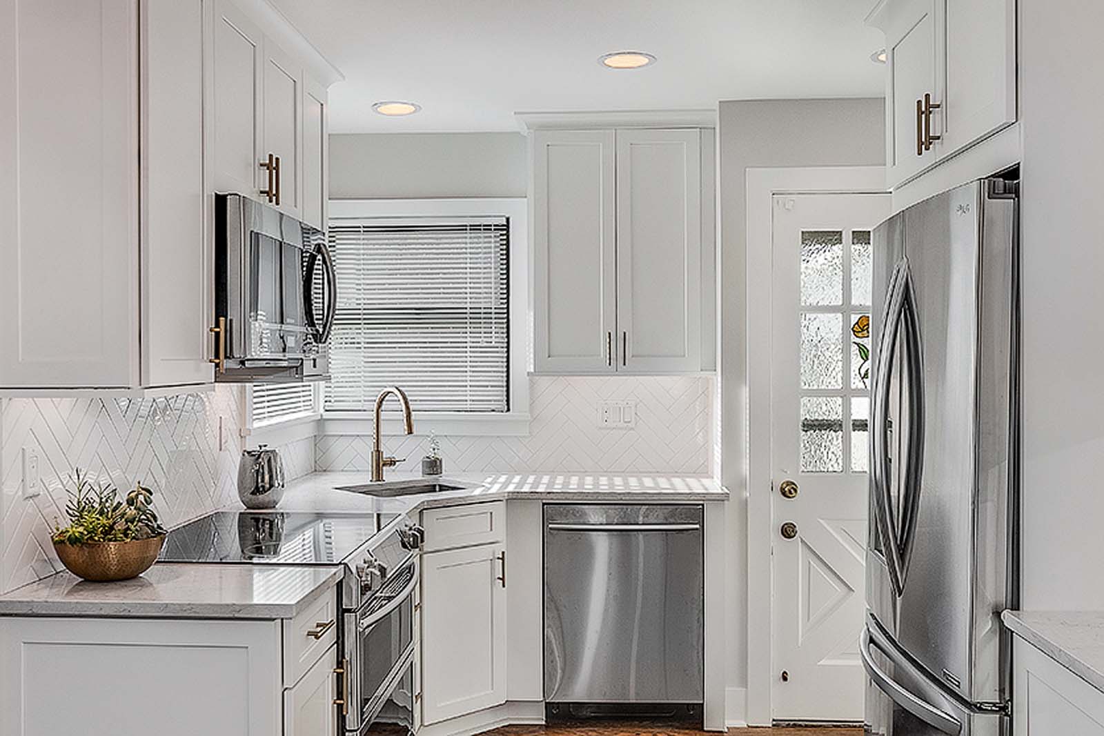 Seattle country kitchen remodel with farmhouse sink and wood countertops